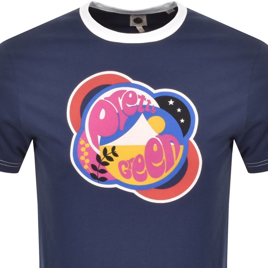 Alternative Image for ProductPretty Green Ashcott Logo T Shirt Navy2